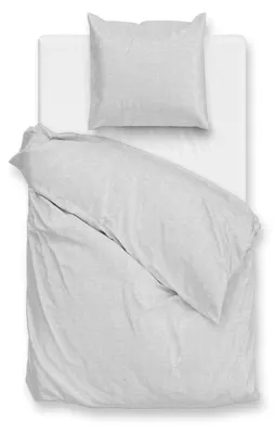 Produktbild von Zohome Flanella di Lino Bettbezug - 135x200 cm – 100% Baumwoll-Flanell – Hochwertige Bettwäsche mit motiv – Weich - Atmungsaktiv und Hautfreundlich – inkl. 80x80 cm Kissenbezug – Grau