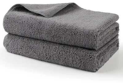 Productafbeelding van Microvezel droogdoeken, set van 2, 78,7 x 61 cm, grijs, pluisvrij, krasbestendig, absorberend