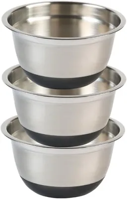 Image de Kesper | Ensemble de 3 bols à mélanger avec base en silicone, en acier inoxydable, 1,3 l | 90820