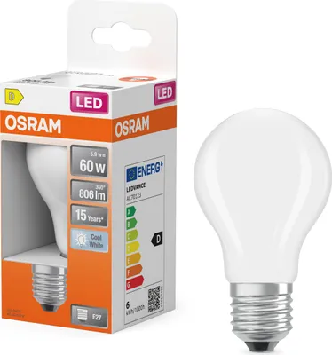 Produktbild von OSRAM LEDFil Birne E27 6,5W 806lm 4000K matt 6 Stück Verkaufseinheit 351862 4099854467813