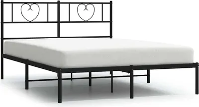Obrázok produktu pre vidaXL Posteľný rošt s čelom kovový čierny 135x190 cm