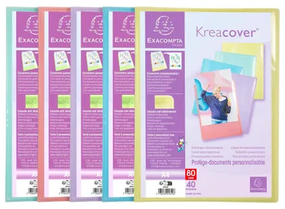 Produktbild von Exacompta Premium Sichtmappe, DIN A4, 80 Klarsichthüllen, zufällige Farbe