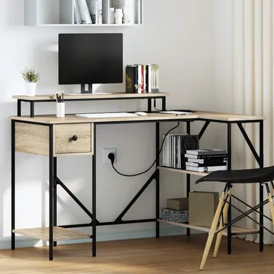Produktbild von Schreibtisch Sonoma Eiche 120 x 79 x 86.5 cm Holzwerkstoff
