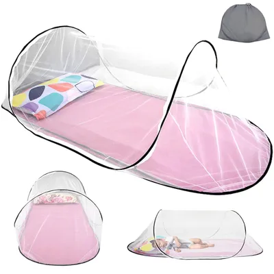 Produktbild von Solidchoice – Tragbares Moskitonetz für Reisen – Faltbares Zelt für Babys und Erwachsene – 200x80x56 cm