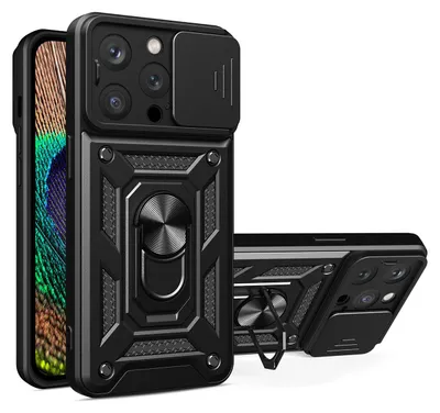 Obrázek produktu pro Pouzdro na fotoaparát HQWear Hybrid Armor Camshield pro iPhone 14 Pro Max, černé