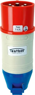 Produktbild von Testboy CEE-Adapter TV 432A mit Drehfeldrichtungsanzeige 165 x 65 mm