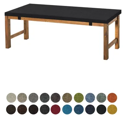 Immagine prodotto di Cuscino da seduta 90x40x5 cm, lavabile, antiscivolo, confortevole, nero