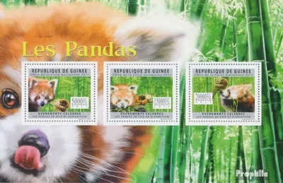 Produktbild von Briefmarken Guinea 2011 Mi 8897-8899 Kleinbogen (kompl. Ausgabe) postfrisch Pandas (Ailurus fuigens)