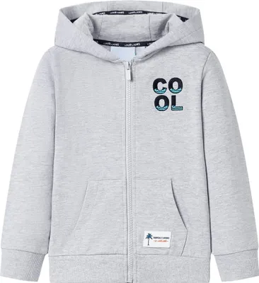 Produktbild von Kinder-Kapuzenpullover mit Reißverschluss Grau 92