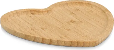 Image de ZELLER Planche à servir Coeur, bambou 20,5x21cm