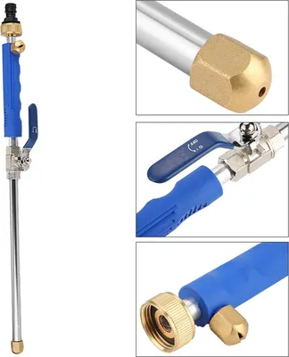 Produktbild von Hochdruck-Hochdruckreiniger, TPR-Griff, verstellbarer Wasserdurchfluss, Rohr aus Aluminiumlegierung, Autowaschlanze, rostbeständig, für die automatische Gartenbewässerung