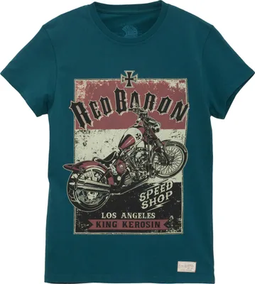 Produktbild von King Kerosin T-Shirt Red Baron Speedshop Blue-S