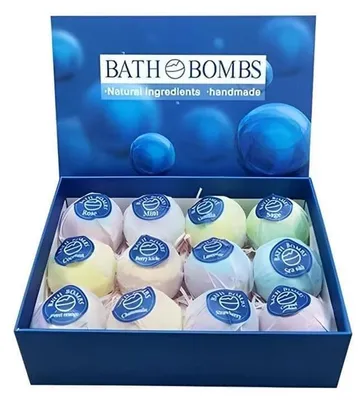 Produktbild von Uniq Badebomben Geschenkset mit 12 Duftrichtungen, pflegendes Badewannen Set mit Sheabutter und ätherischen Ölen