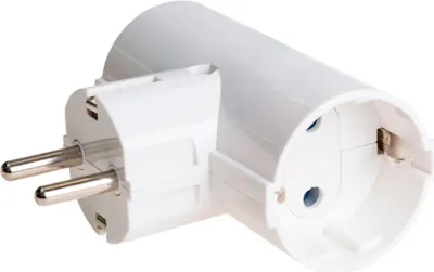 Produktbild von Adapter Doppel 2p+t Schuko 16a 250 V Weiß