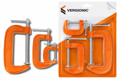 Produktbild von Zimmermannsklemme Typ C - 3Er-Set - 1" 2" 3" Werkstattschmiedeklammung