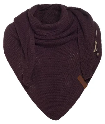 Immagine prodotto di Sciarpa triangolare Knit Factory Coco 190x85 cm viola liscio