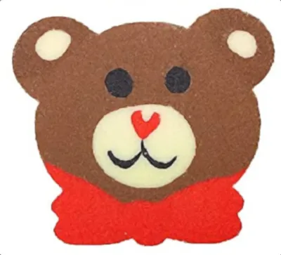 Productafbeelding van Gummetje Bear Junior, 3,5 cm. Kleur: bruin/rood