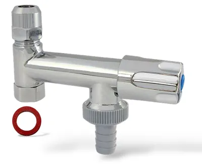 Produktbild von Gerätezusatzventil 3/8 Zoll Messing mit Rückflussverhinderer Comfortgriff