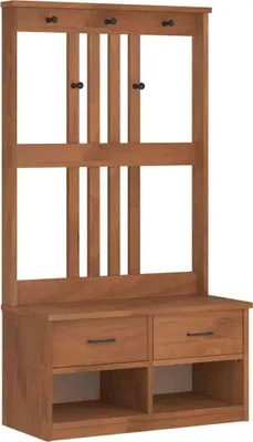 Image de Portemanteau SANDNES 87x40x159,5 cm bois massif pin