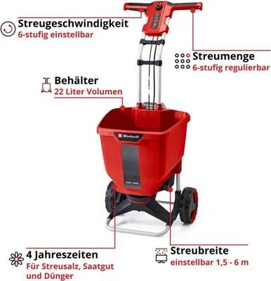 Obrázok produktu pre Einhell GE-SR 18/22 Li-Solo, Červená, 1 kusov