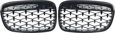 Immagine prodotto di Paraurti anteriore per BMW Serie 1 F20/F21 2011-2014 - Griglia diamantata nero lucido - Accessori auto