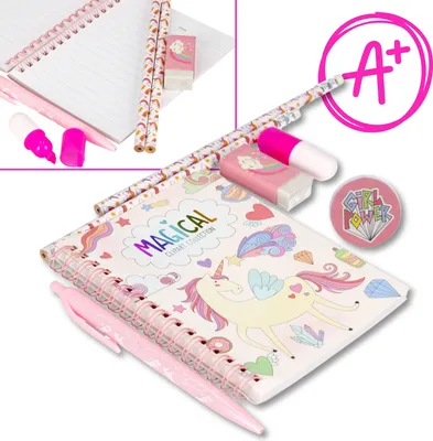 Produktbild von Einhorn Schulset, Schulsachen für ein Mädchen