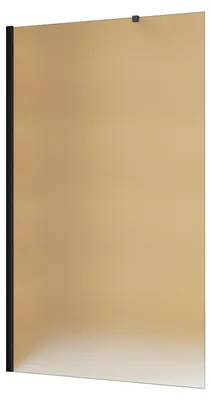 Produktbild von Duschspa Walk-In Dusche 90x200cm Mattiertes Duschwand Schwarz 10mm NANO ESG-Glas mit 73-120cm verstellbarem Stabilisator F084B Duschabtrennung