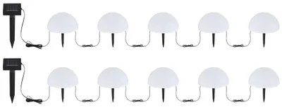 Produktbild von 10er Set RGB LED Solarleuchten, Kugel, Farbwechsel, L 475 cm
