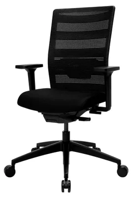 Produktbild von Bürostuhl AirWork mit Armlehnen und Synchronmechanik in Schwarz