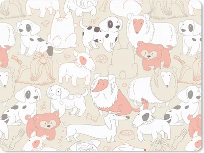 Produktbild von MuchoWow® Mauspad Mousepad Muster - Hund - Hundefutter - Jungen - Mädchen - Kinder - Kinder 23x19 cm - Mousepads - Maus Mat - Pad - Mausunterlage - Schreibtischunterlage - Mauspad