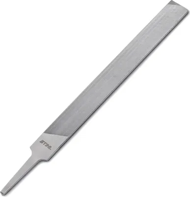 A metal file on a white background.