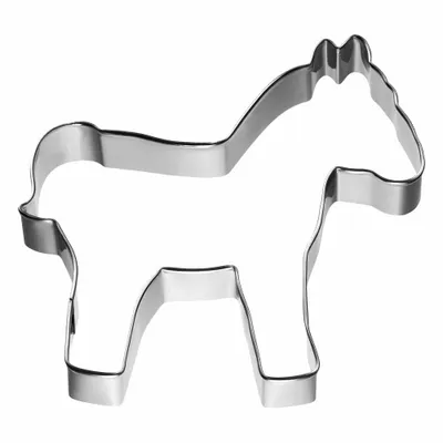 Produktbild von Birkmann Ausstechform Pferd, Plätzchenform, Ausstecher, Ausstechform, Keks Form, Weißblech, 8,8 cm, 123496