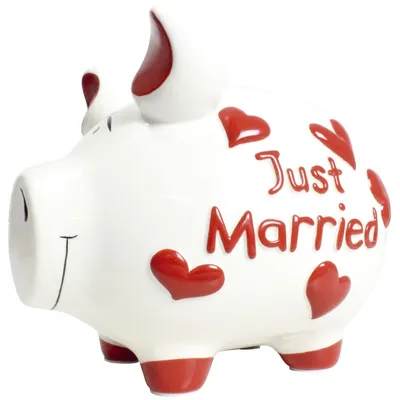 Produktbild von KCG 10027152 Spardose Schwein "Just Married" - Keramik, mittel