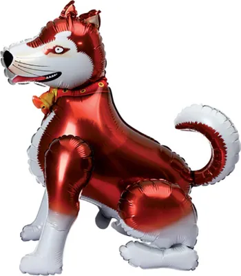 Produktbild von ABC 4D Folienballon "Husky braun" | 130cm