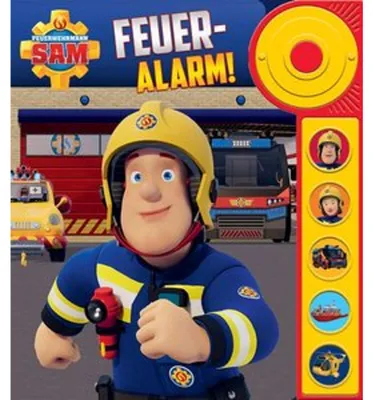 Produktbild von Feuerwehrmann Sam - Feuer-Alarm! - Soundbuch - Pappbilderbuch mit Klingelknopf und 5 spannenden Geräuschen