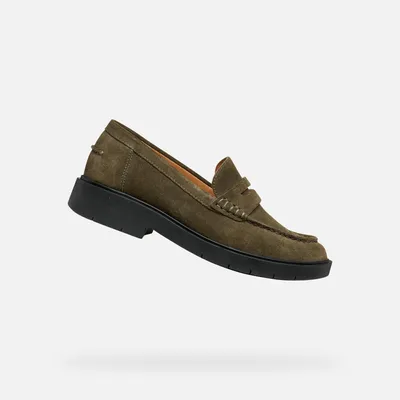 Produktbild von Geox Khakifarbene Damenmokassins Spherica EC1 38