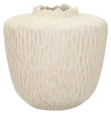 Produktbild von Vase strukturiert MGO 35x32,5 cm creme Mauro Ferretti Schatten