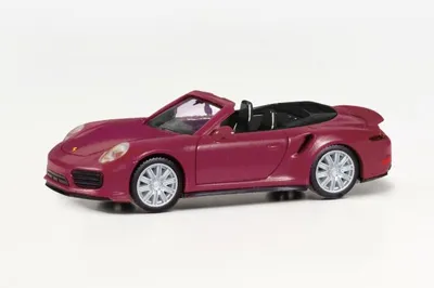 Produktbild von Herpa PKW Porsche 911 Turbo Cabrio schwarz rot oder dolomitsilber 038928