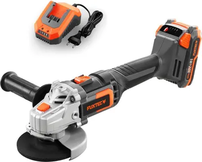 Produktbild von 20V Akku Winkelschleifer FX-E1WS20 FUXTEC - mit 2Ah-Akku und 2,4A Ladegerät
