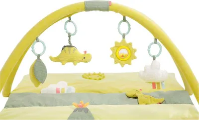 Produktbild von Fehn Happy Dino, Babyspielmatte, Spielbügel, Mit Ton, Polyester, Gemischte Farben