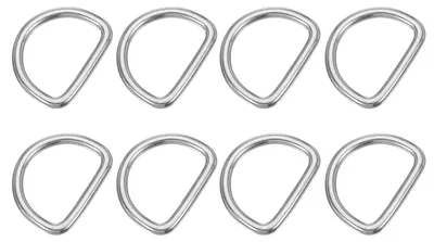 Image de Anneaux en acier inoxydable 304 - 6x30 mm - Lot de 8 pièces, pour sacs, ceintures et sangles