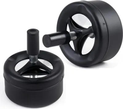Image de Cendrier rotatif automatique 8cm noir