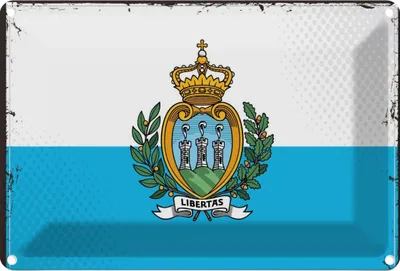 Produktbild von vianmo Blechschild 20x30 cm San Marinos Marino England Flagge Fahne Wappen