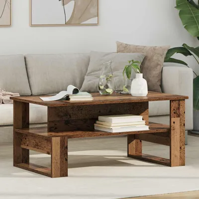 Zdjęcie produktu dla Maison Exclusive – stolik kawowy ze starego drewna 90 x 50 x 40 cm Materiał drewnopochodny