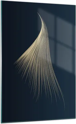 Produktbild von Bilder auf glas - Einteilig - Golden Borsten Abstraktion - 70x100cm - Glasbilder - Wandbilder - Bilder - Wanddekoration aus Glas - Glas Bilder - Wandbild auf Glas - GPA70x100-4734