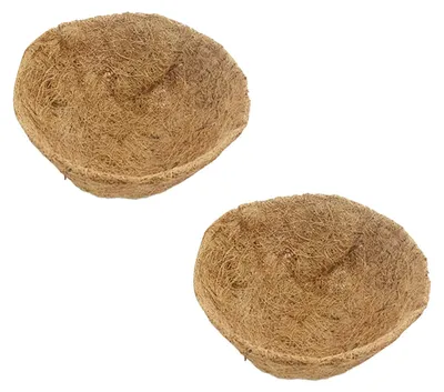 Obrázek produktu pro Omgoods – Sada 2 kusů kokosových vložek do závěsných květináčů – kulaté vložky do květináčů, průměr 30,5 cm