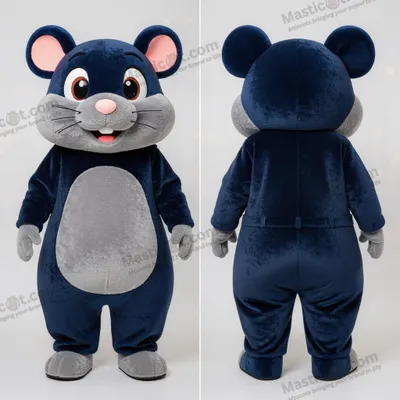 Productafbeelding van Blauwe knuffelhamster mascotte MASTICOT