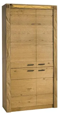 Image de Armoire haute multi-usages Armoire à tiroirs Salon Étagère Vitrine Style antique Nouveau