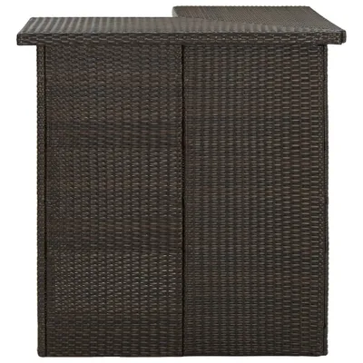 Immagine prodotto di Tavolo da Bar ad Angolo Marrone 100x50x105 cm in Polyrattan