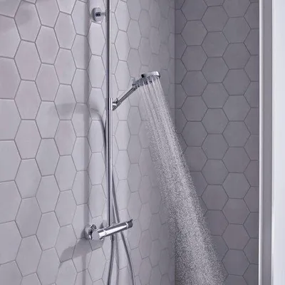 Zdjęcie produktu dla Prysznic z deszczownicą, chromowany – 240 cm – technologia PowderRain